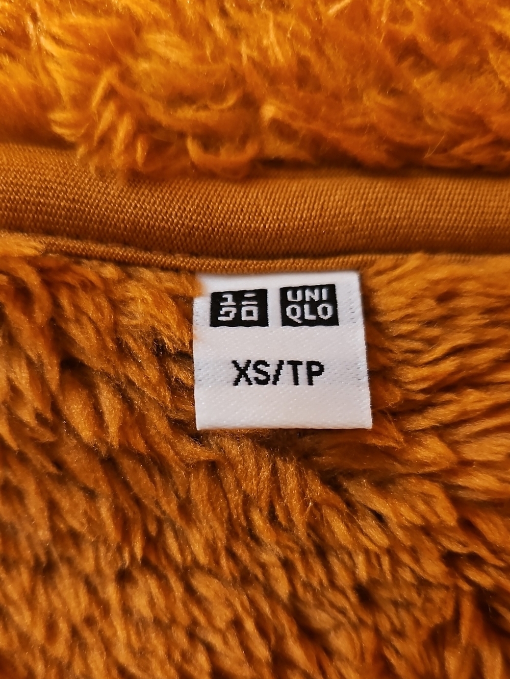 Warm Fuzzy Fleece Rust Terracotta Orange Zip Sweater Jacket Fall Autumn Cozy, XS - Picture 7 of 8